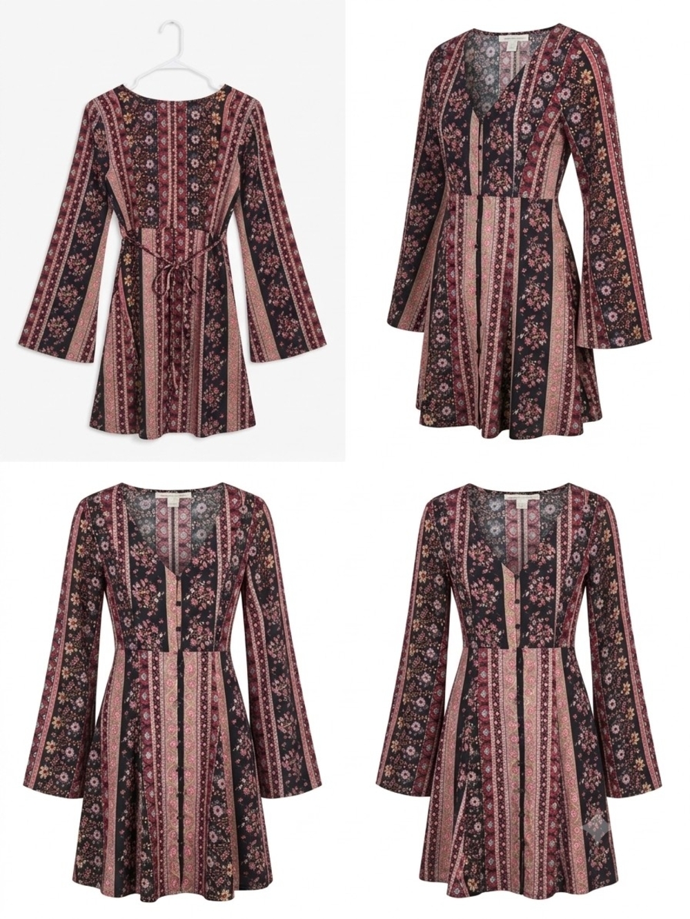 85American Rag Cie XS Boho Paisley Floral Print Dress